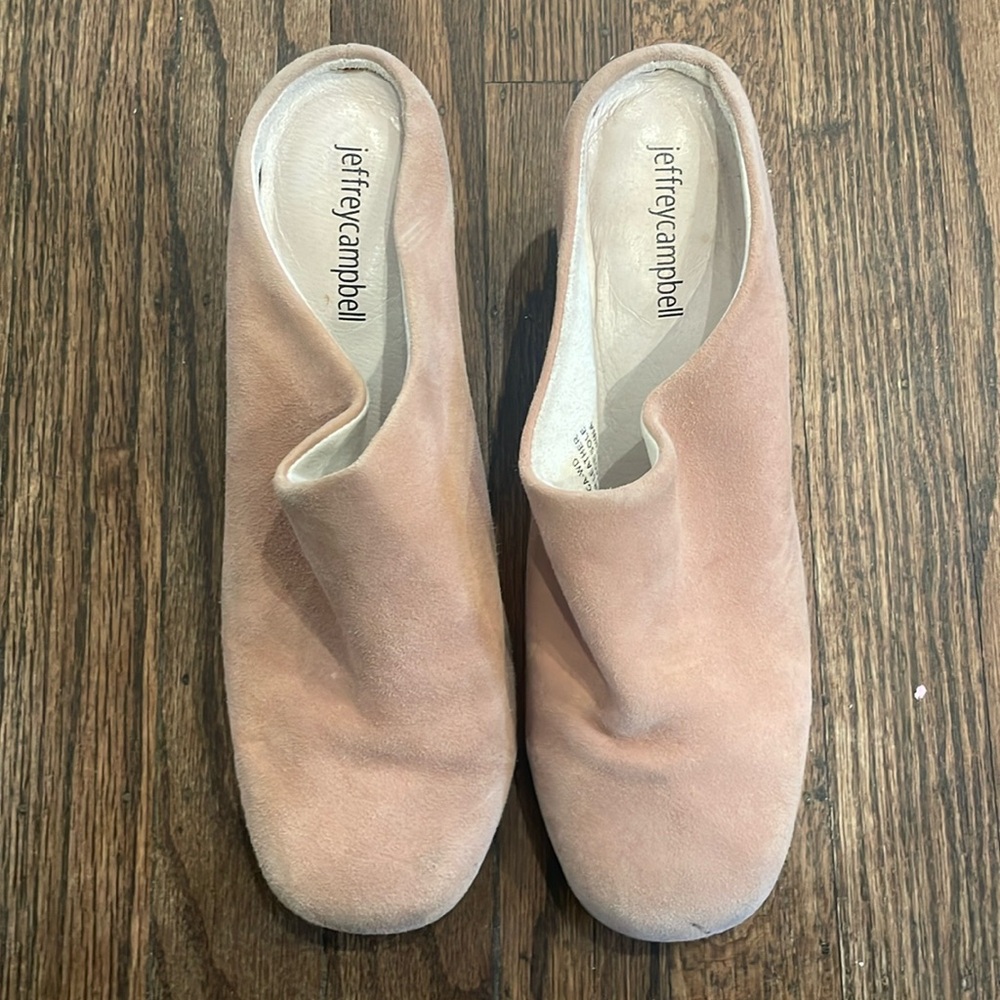 Jeffrey Campbell baby pink heels